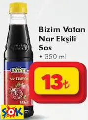 BİZİM VATAN NAR EKŞİLİ SOS 350 ML
